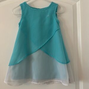 Nautica Layered Panel Sheer Dress in Aqua Color, Size 24M